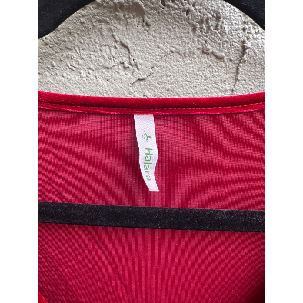 Halara NEW Red Plush Velvet Ruffle Babydoll Mini Dress XL Party Whimsigoth Glam - Picture 4 of 11
